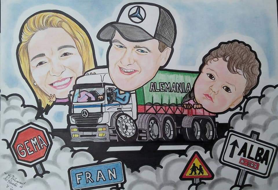 Caricatura amb tractor personalitzat